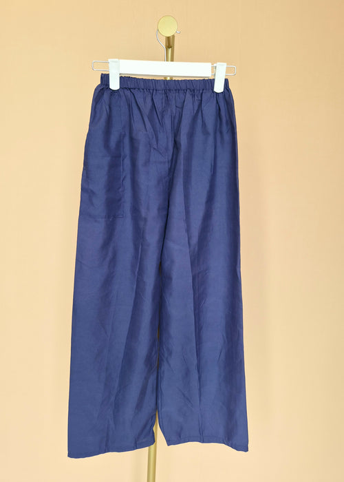 Navy Blue Wide-Leg Pants