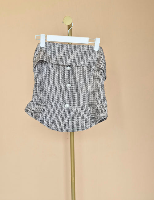 Lovito Black & White Tweed Skort – Size M