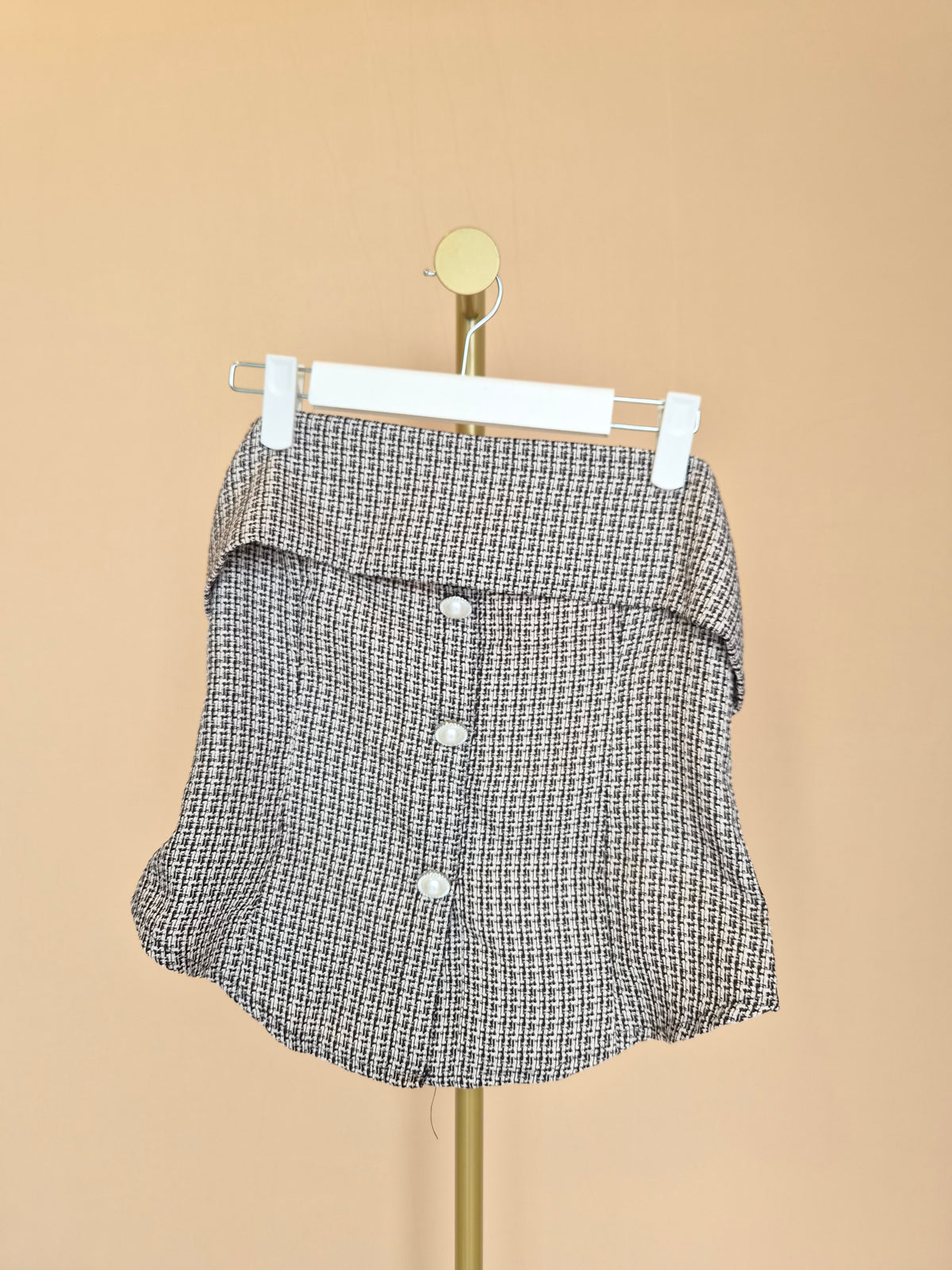 Lovito Black & White Tweed Skort – Size M