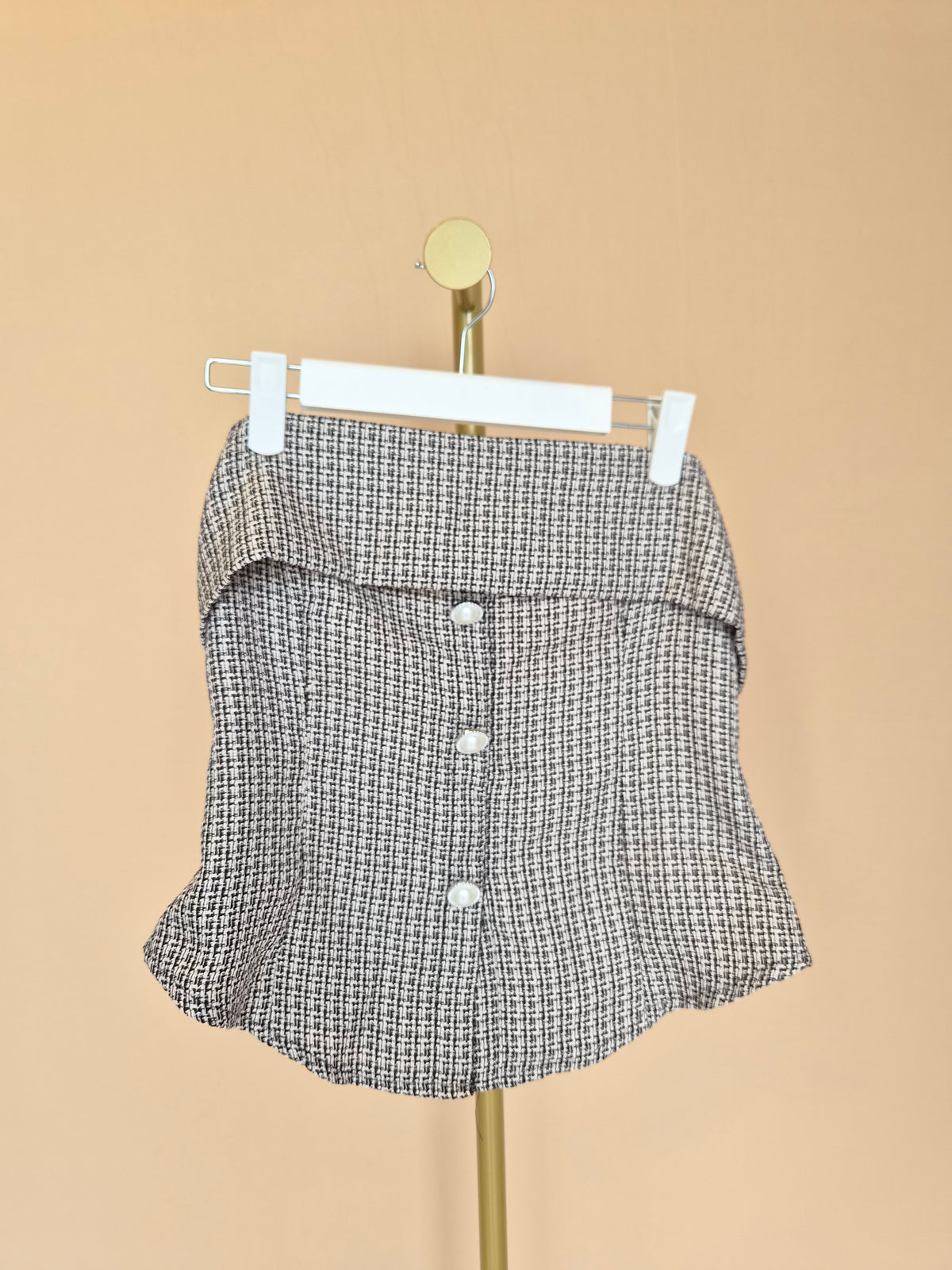 Lovito Black & White Tweed Skort – Size M