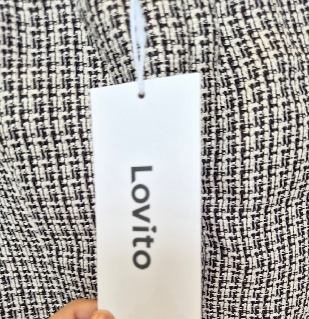 Lovito Black & White Tweed Skort – Size M
