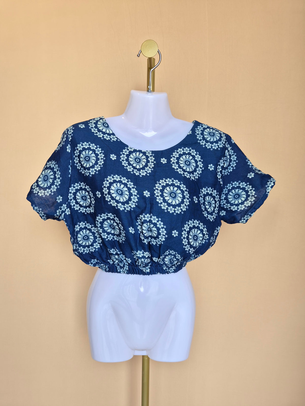 Karis Alika Navy Floral Crop Top- Brand New