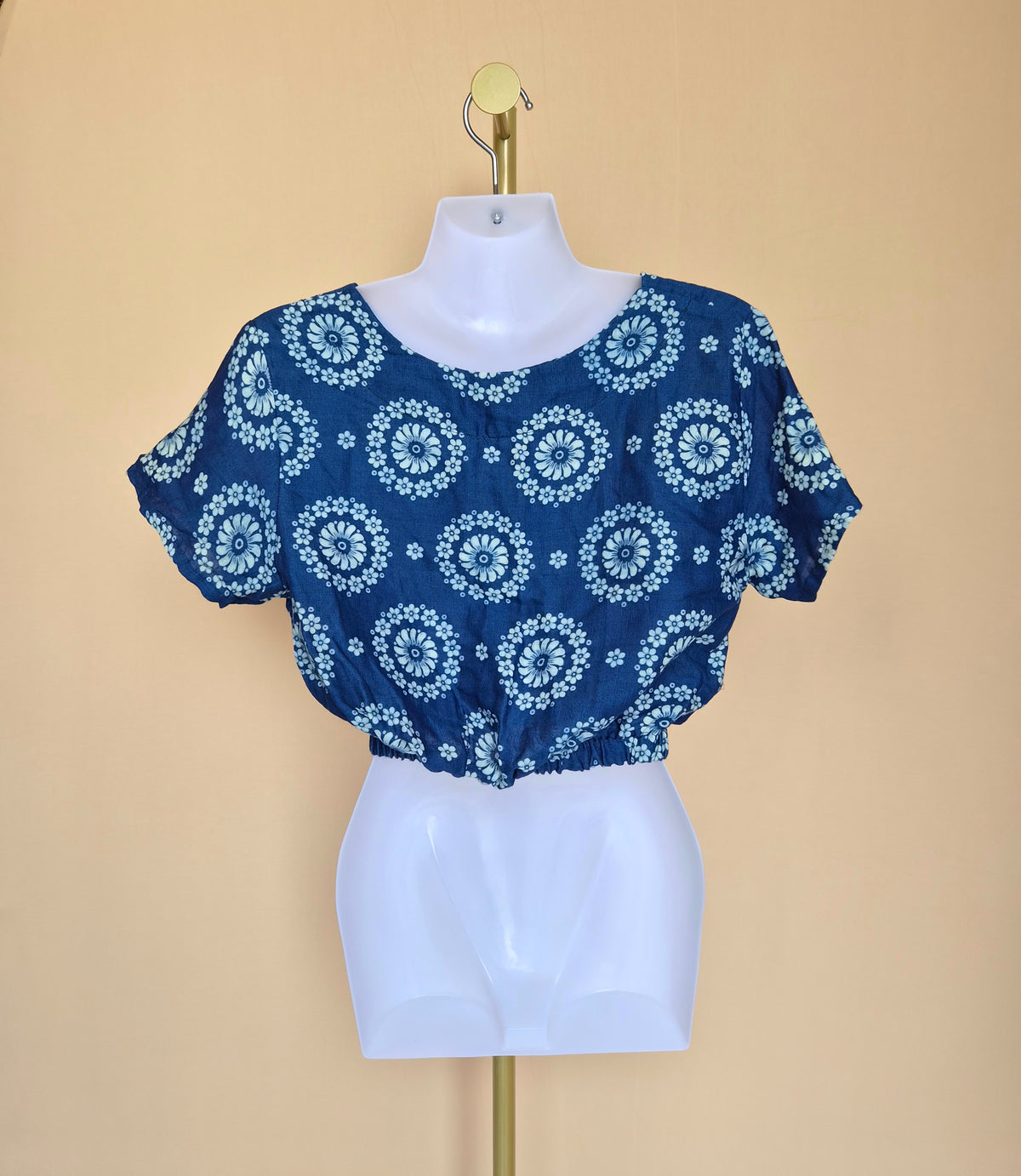 Karis Alika Navy Floral Crop Top- Brand New