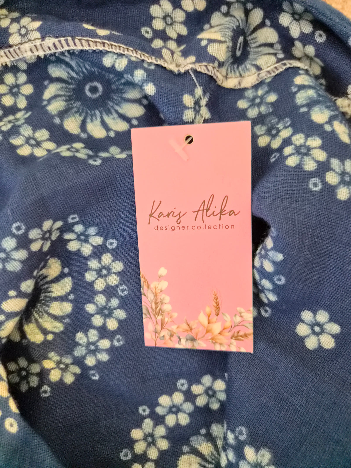 Karis Alika Navy Floral Crop Top- Brand New