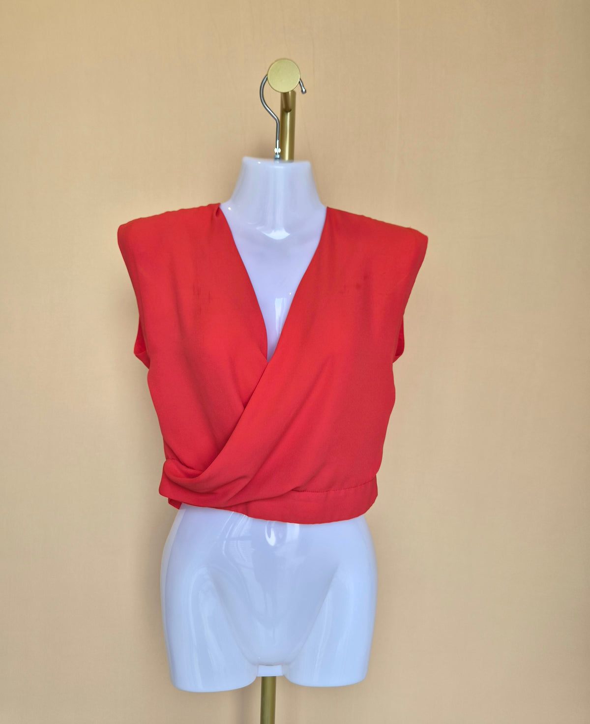 Olivaceous Red Wrap-Front Top – Size S