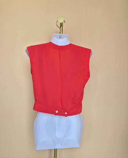 Olivaceous Red Wrap-Front Top – Size S