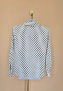 MNG Geometric Print Long-Sleeve Blouse – Size XS