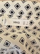 MNG Geometric Print Long-Sleeve Blouse – Size XS