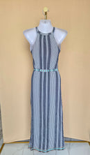 THML Embroidered Striped Maxi Dress – Size XS