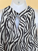 MKS Boutique Zebra Print Tiered Midi Dress – Size S