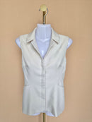 Love, Bonito Ivory Sleeveless Tailored Vest Top – XS