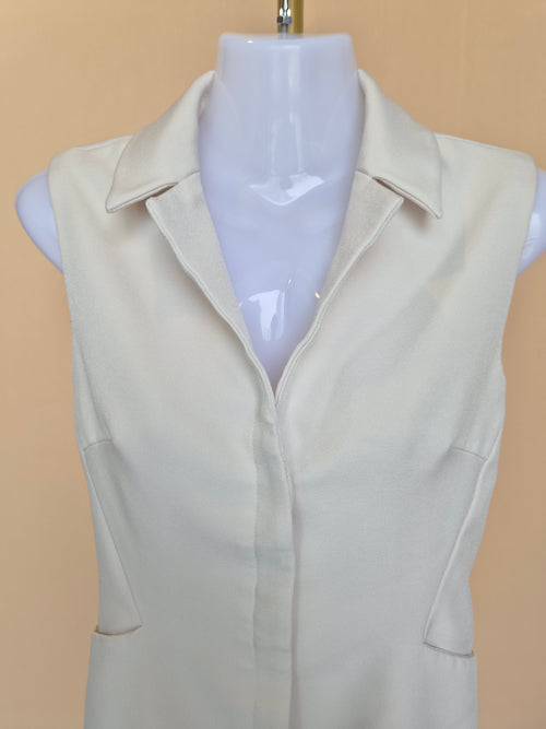 Love, Bonito Ivory Sleeveless Tailored Vest Top – XS