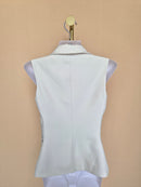 Love, Bonito Ivory Sleeveless Tailored Vest Top – XS