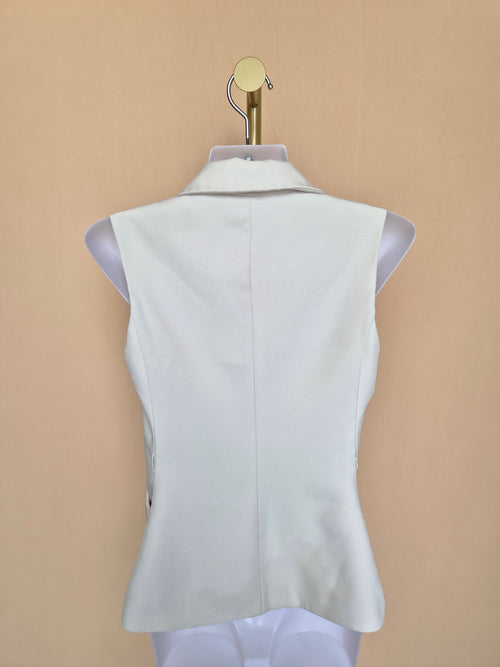 Love, Bonito Ivory Sleeveless Tailored Vest Top – XS
