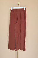 H&M Rust Brown Wide-Leg Trousers – XS