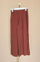H&M Rust Brown Wide-Leg Trousers – XS