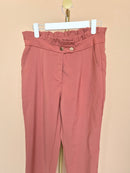 Jackie K Dusty Rose Paperbag Trousers – S / Size 28