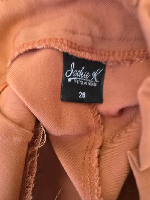 Jackie K Dusty Rose Paperbag Trousers – S / Size 28