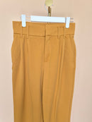 ZARA TRF Mustard High-Waisted Pleated Trousers – S