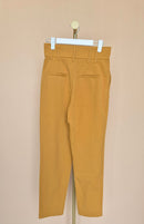 ZARA TRF Mustard High-Waisted Pleated Trousers – S