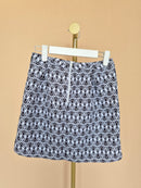 OVI Black & White Geometric Print Mini Skirt – Size S