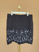 Worthington Petite Black Laser-Cut Pencil Skirt – Size 6P (S)