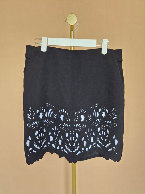 Worthington Petite Black Laser-Cut Pencil Skirt – Size 6P (S)