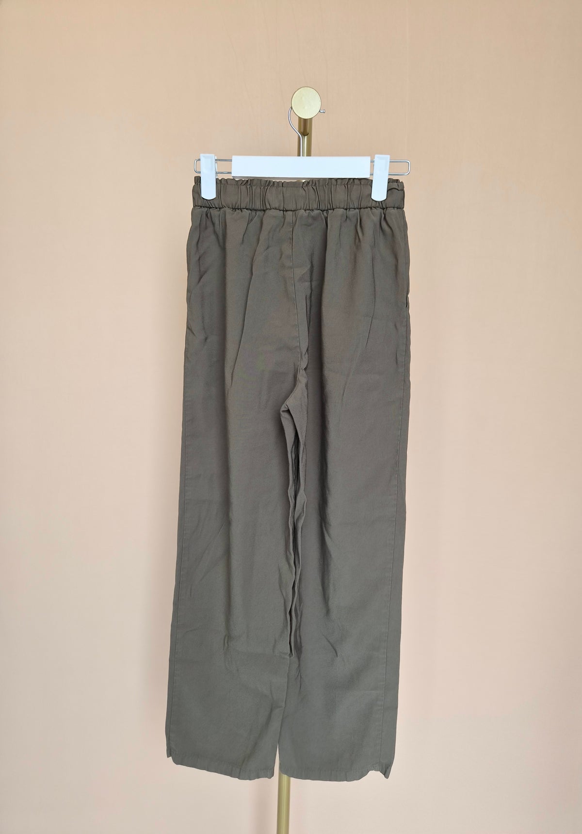 MNG Khaki Relaxed Wide-Leg Trousers – Size M