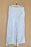 MNG White Wide-Leg Trousers – Size S