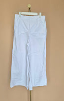 MNG White Wide-Leg Trousers – Size S