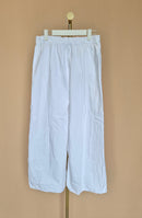 MNG White Wide-Leg Trousers – Size S