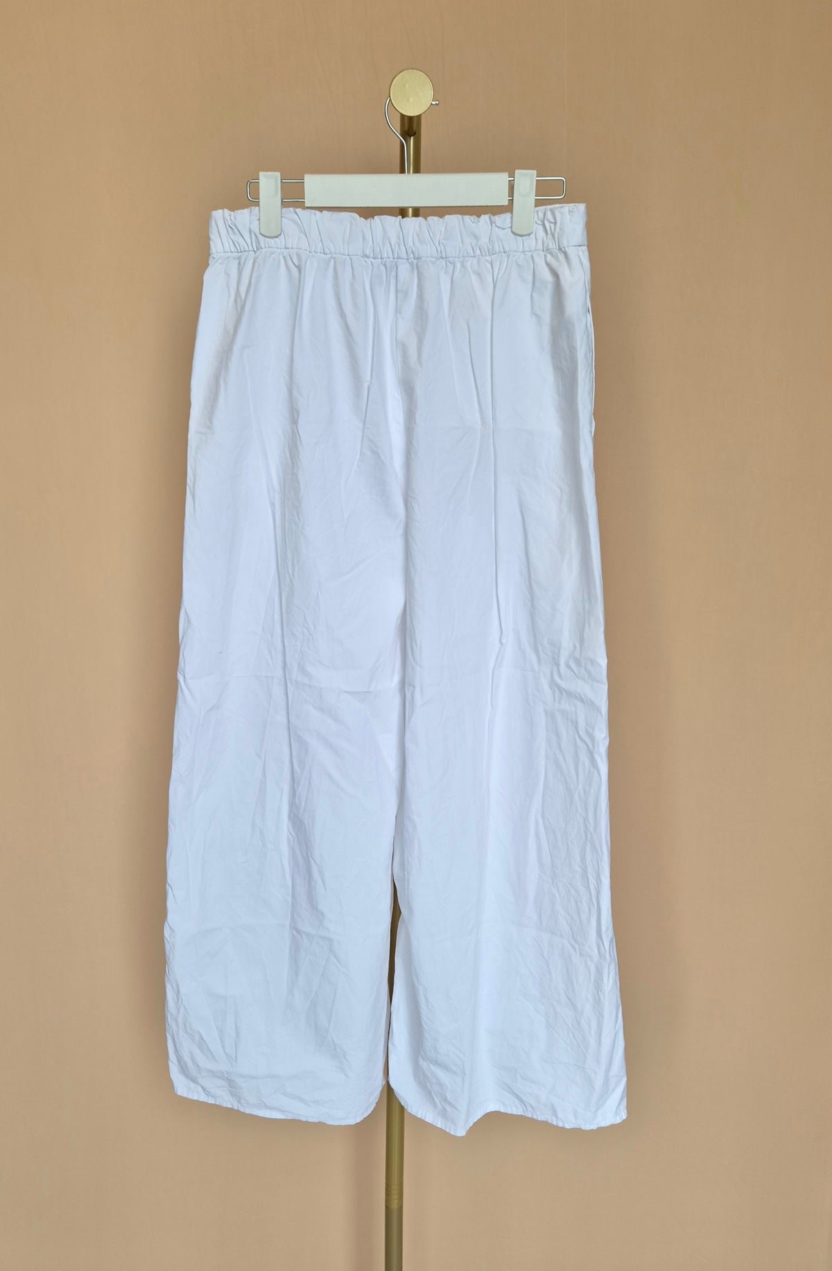 MNG White Wide-Leg Trousers – Size S