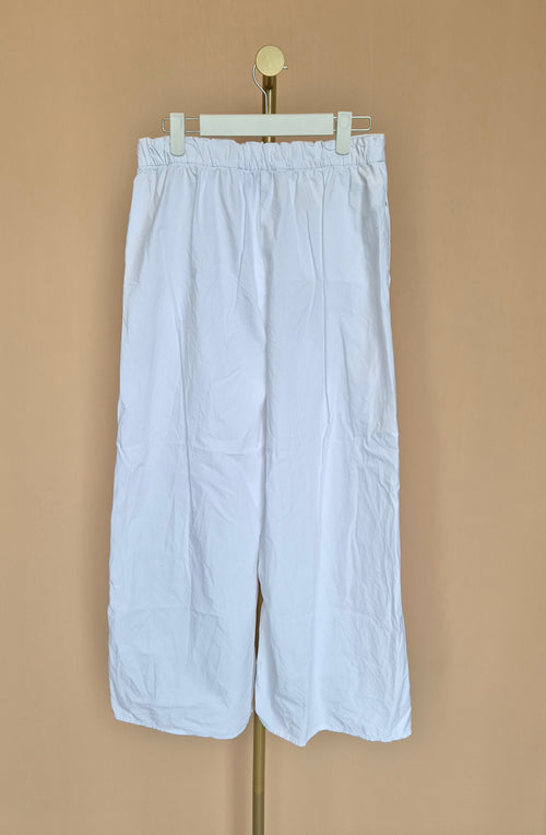 MNG White Wide-Leg Trousers – Size S