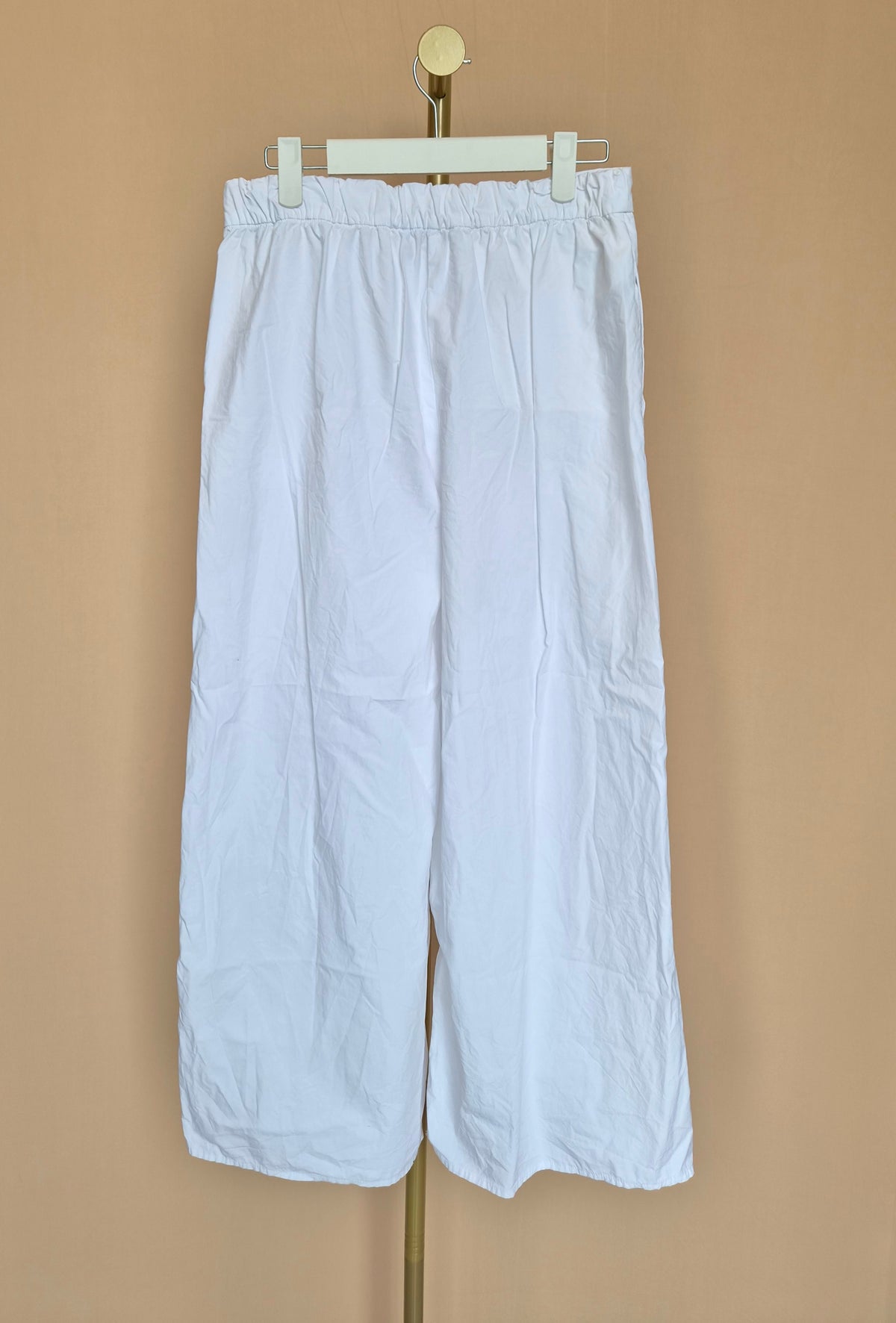 MNG White Wide-Leg Trousers – Size S