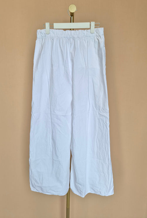 MNG White Wide-Leg Trousers – Size S