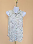 H&M Botanical Print Sleeveless Blouse – Size XS