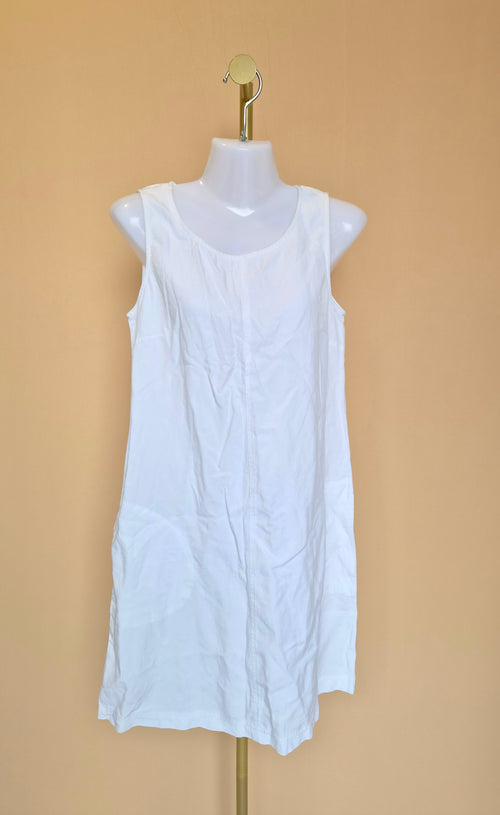 Jeanswest White Sleeveless Shift Dress – Size 8 (Approx. XS)