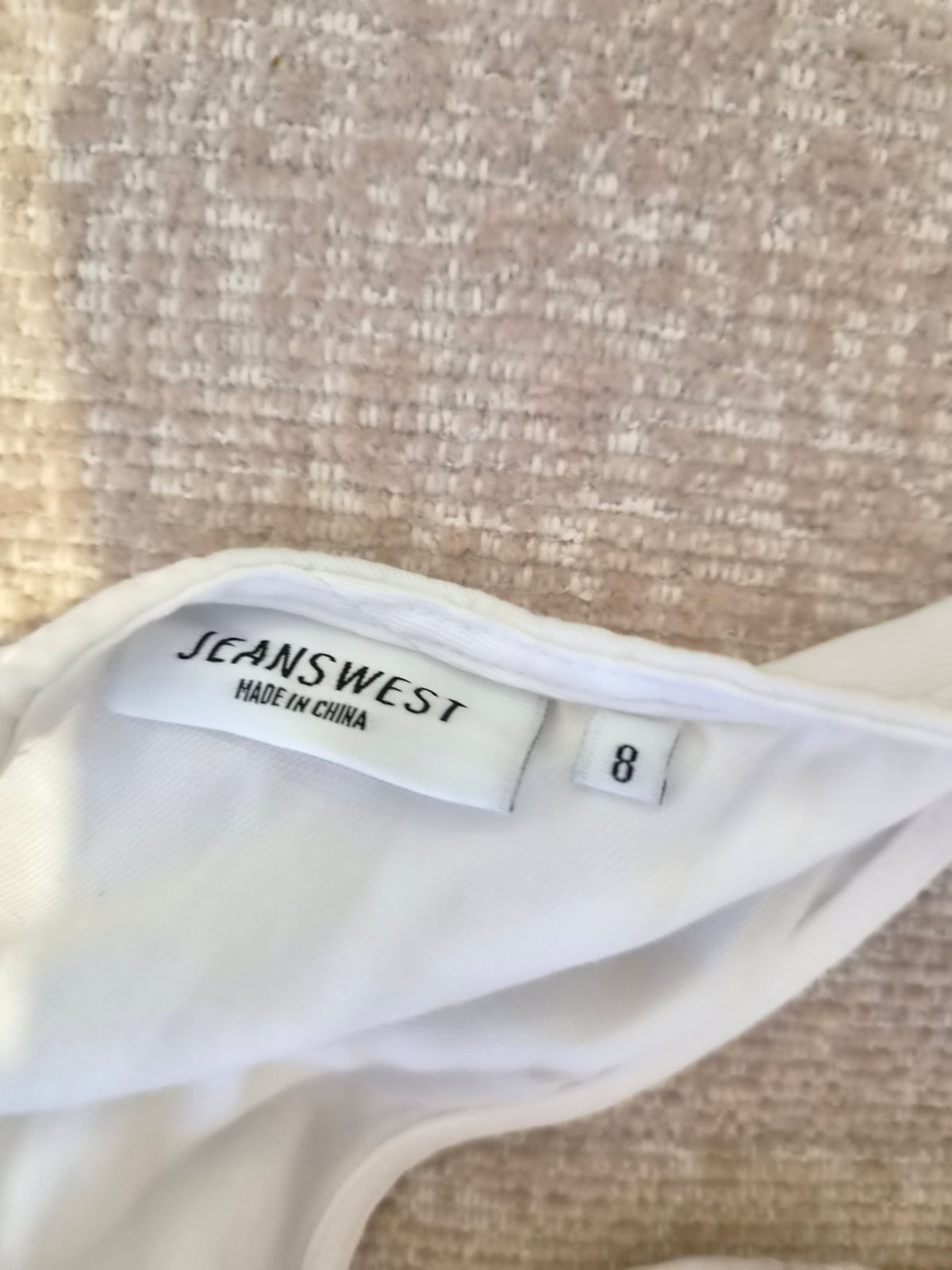 Jeanswest White Sleeveless Shift Dress – Size 8 (Approx. XS)