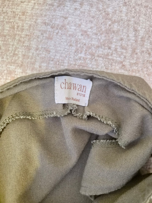 Chawan Olive Green Sleeveless Midi Dress – Approx. S/M