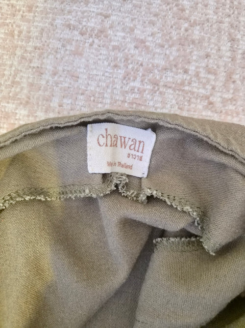 Chawan Olive Green Sleeveless Midi Dress – Approx. S/M