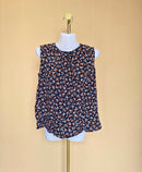 UNIQLO Navy Floral Sleeveless Blouse – Size S