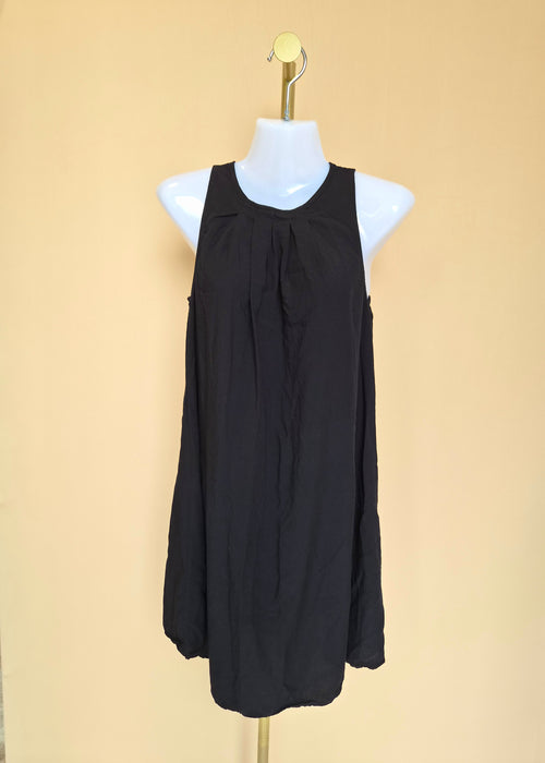 Old Navy Black Sleeveless Pleated Shift Dress – Size S