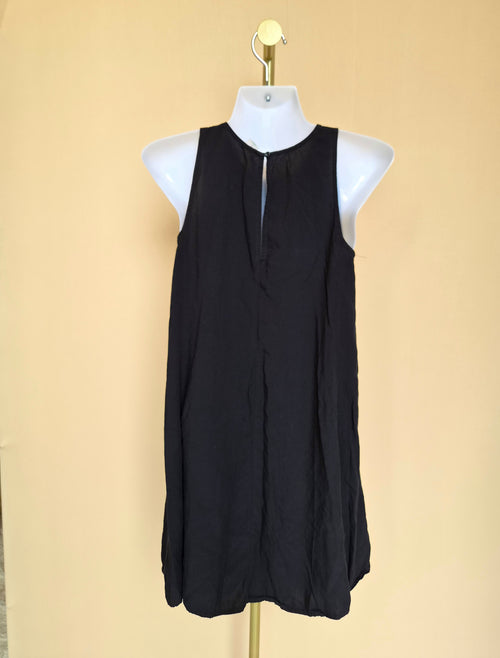 Old Navy Black Sleeveless Pleated Shift Dress – Size S