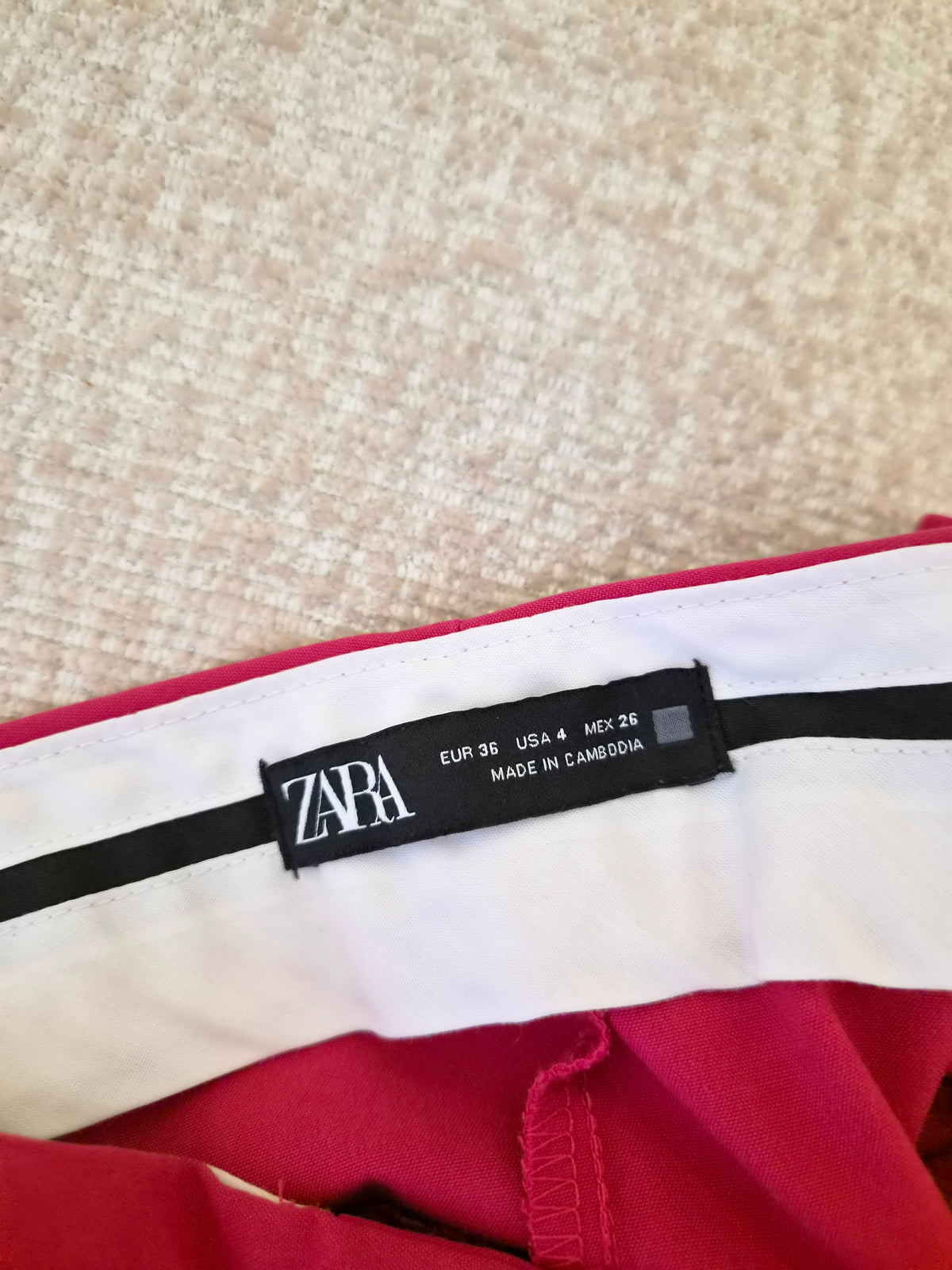 ZARA Fuchsia Pink Tailored Trousers – Size S (EUR 36)