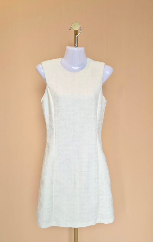H&M Ivory Textured Sleeveless Dress – Size XS (EUR 34)