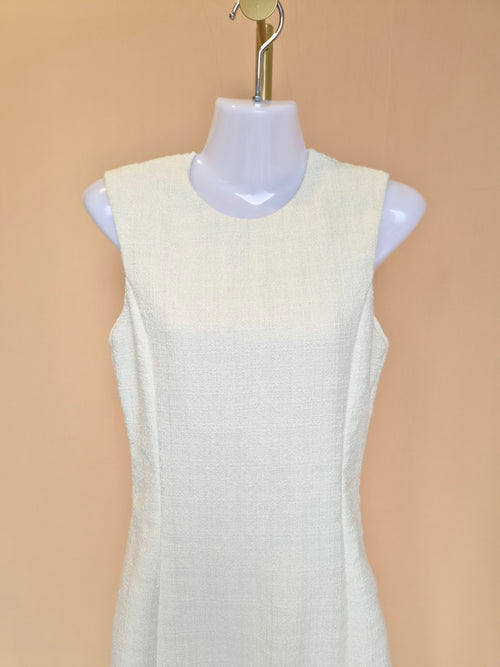 H&M Ivory Textured Sleeveless Dress – Size XS (EUR 34)