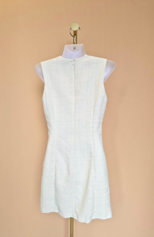 H&M Ivory Textured Sleeveless Dress – Size XS (EUR 34)