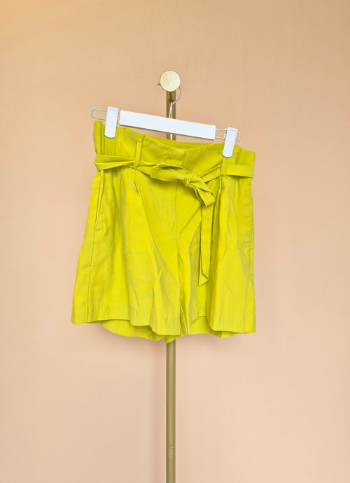 Ann Taylor Factory Chartreuse Belted Shorts – Size XS