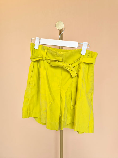 Ann Taylor Factory Chartreuse Belted Shorts – Size XS