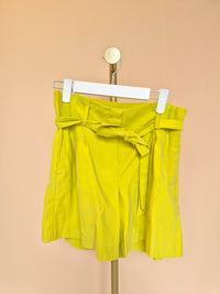 Ann Taylor Factory Chartreuse Belted Shorts – Size XS